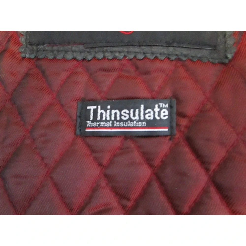 Flying Bikes Oakwood Leather Motorcycle Jacket Womens Large Black Quilted Belted